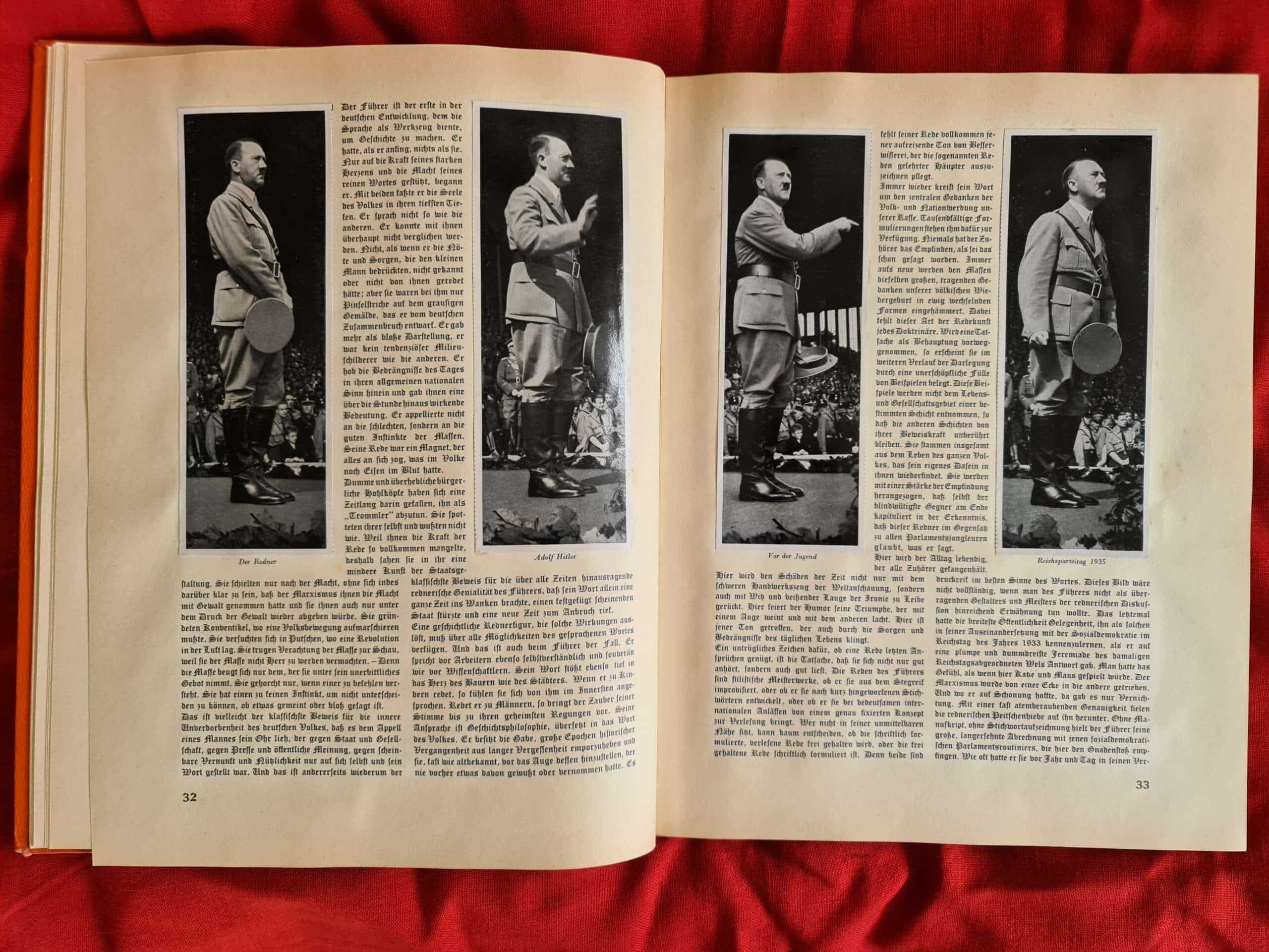 Adolf Hitler Cigarette Card Photo Book with Rare Original Dust Jacket. - Image 21