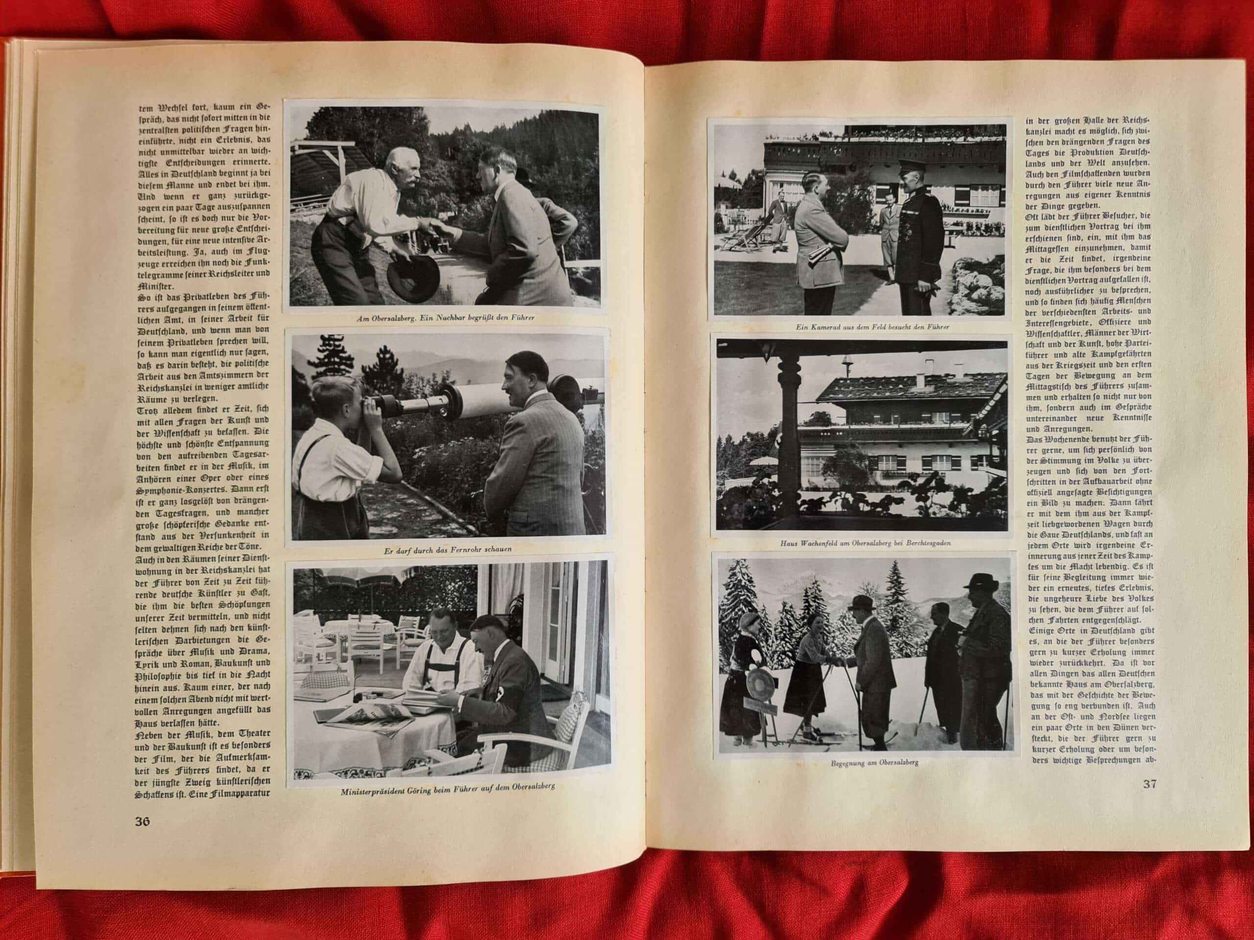 Adolf Hitler Cigarette Card Photo Book with Rare Original Dust Jacket. - Image 11