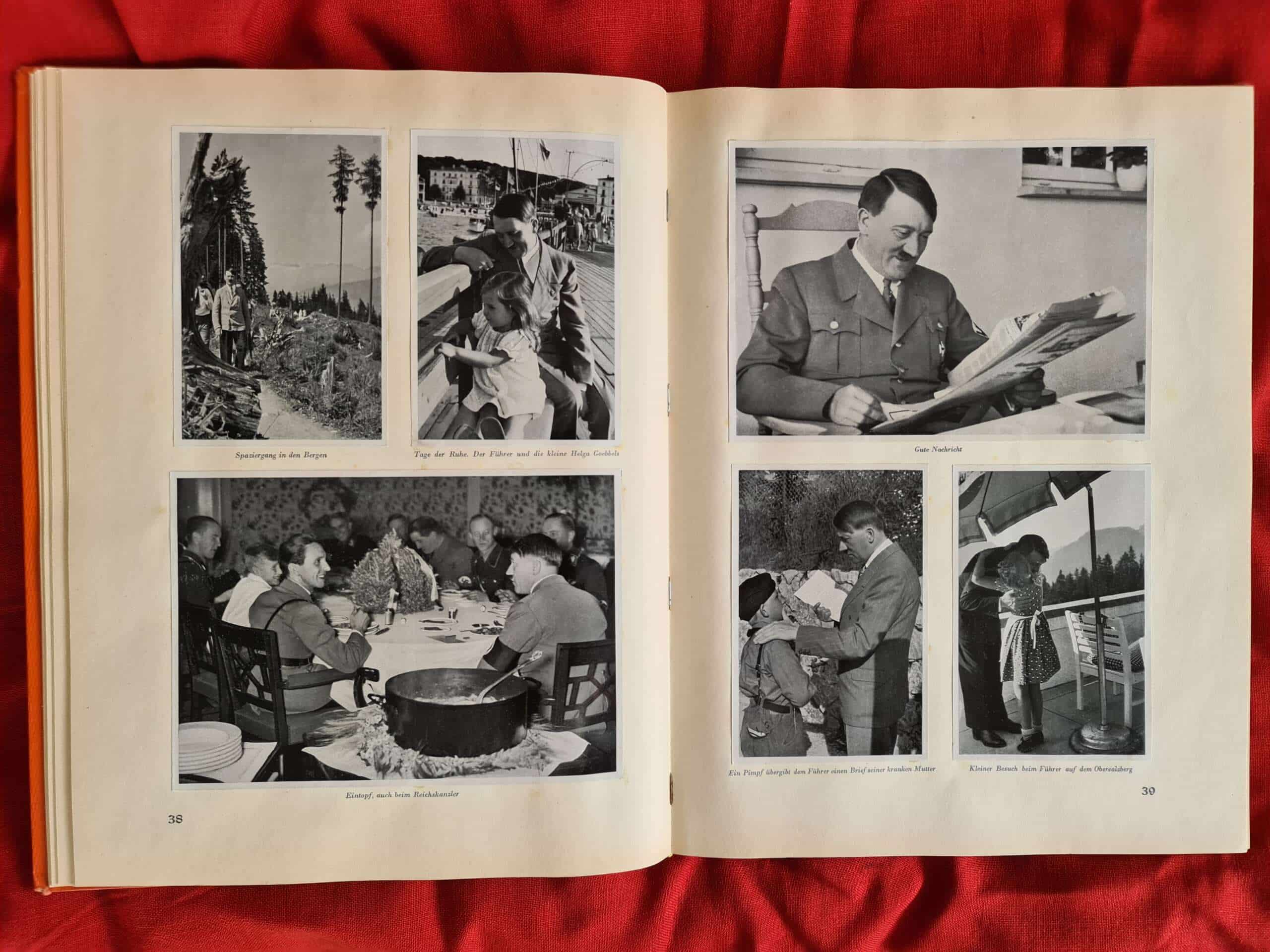 Adolf Hitler Cigarette Card Photo Book with Rare Original Dust Jacket. - Image 10