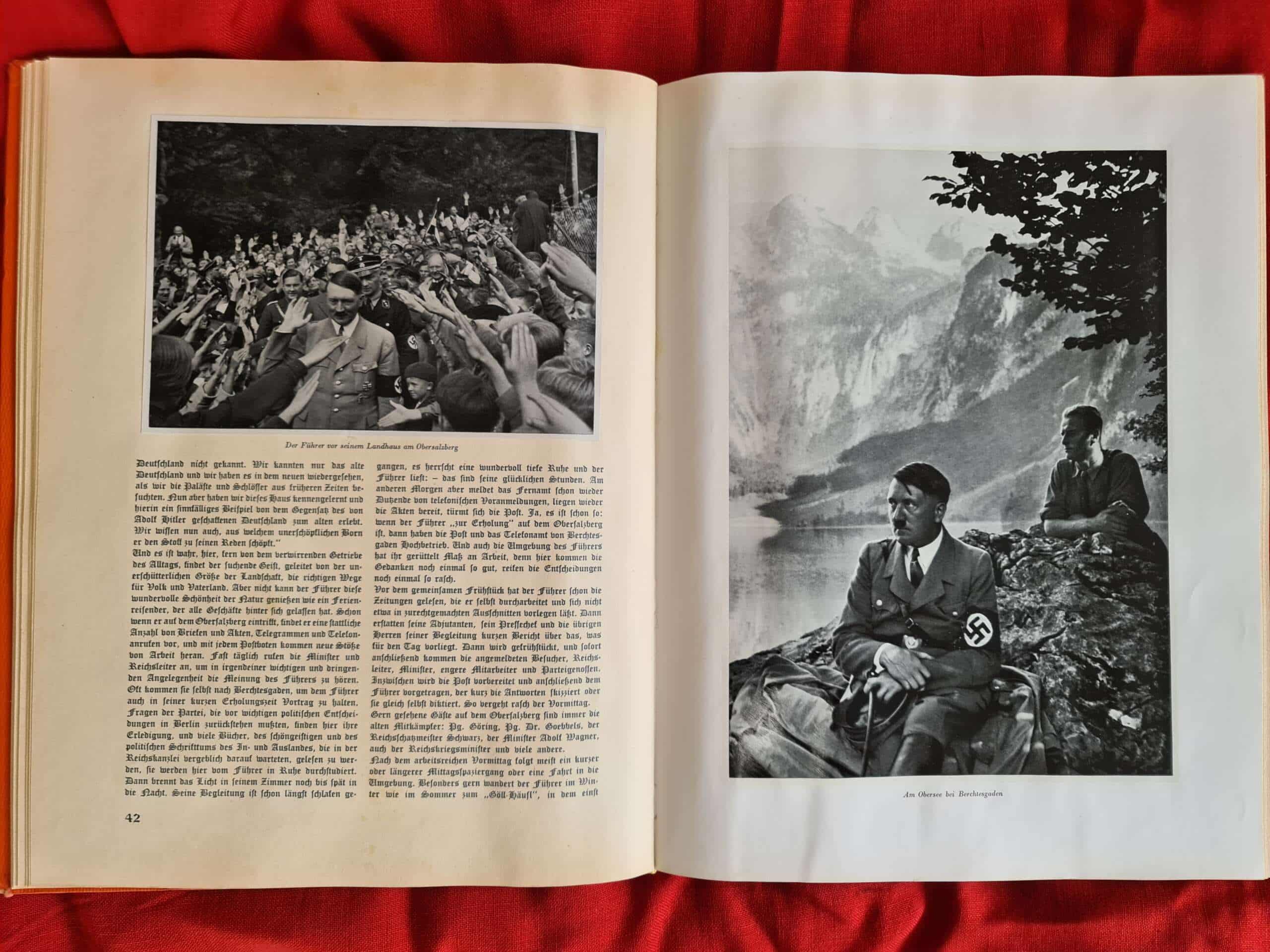 Adolf Hitler Cigarette Card Photo Book with Rare Original Dust Jacket. - Image 8