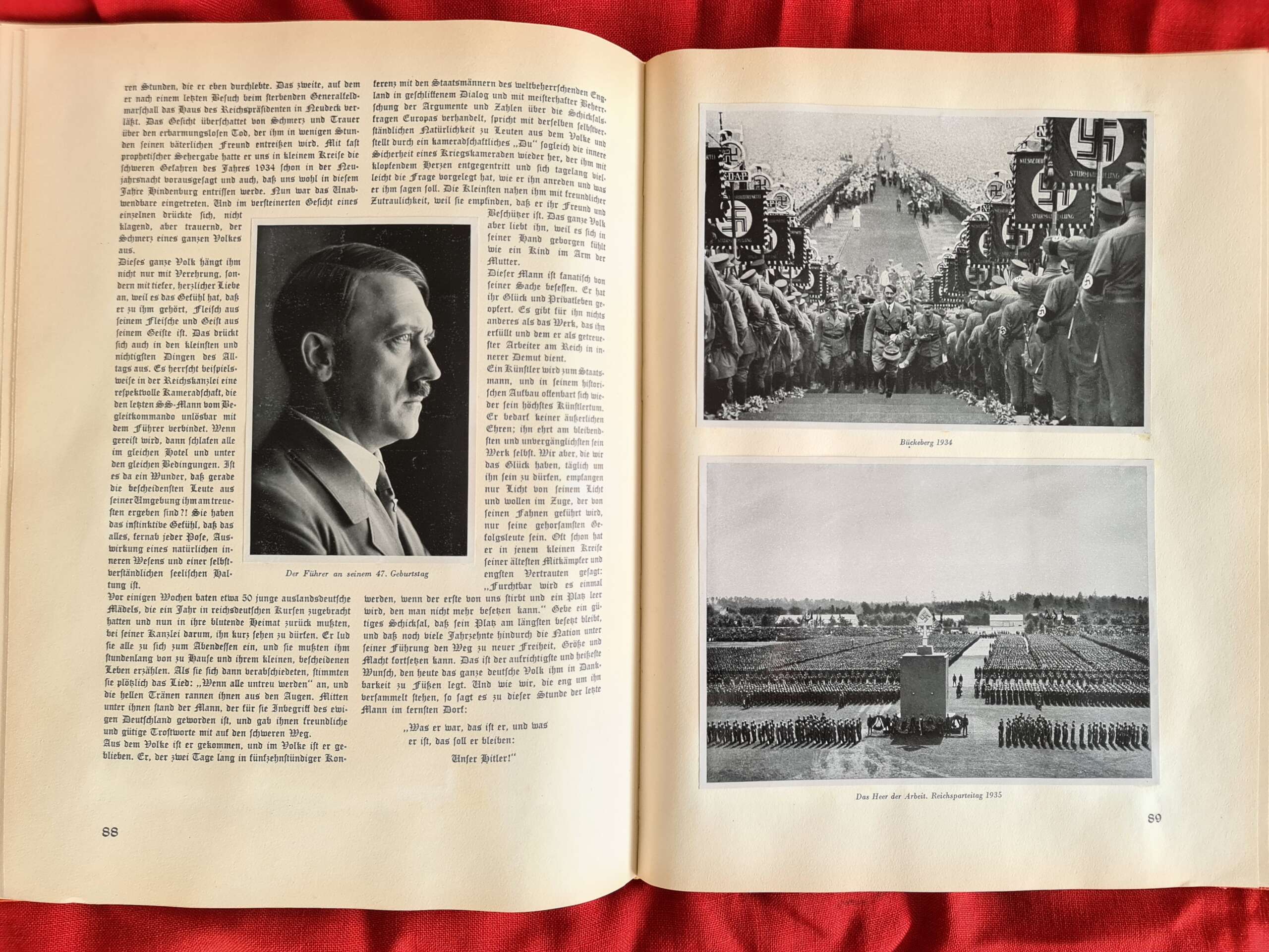 Adolf Hitler Cigarette Card Photo Book with Rare Original Dust Jacket. - Image 4