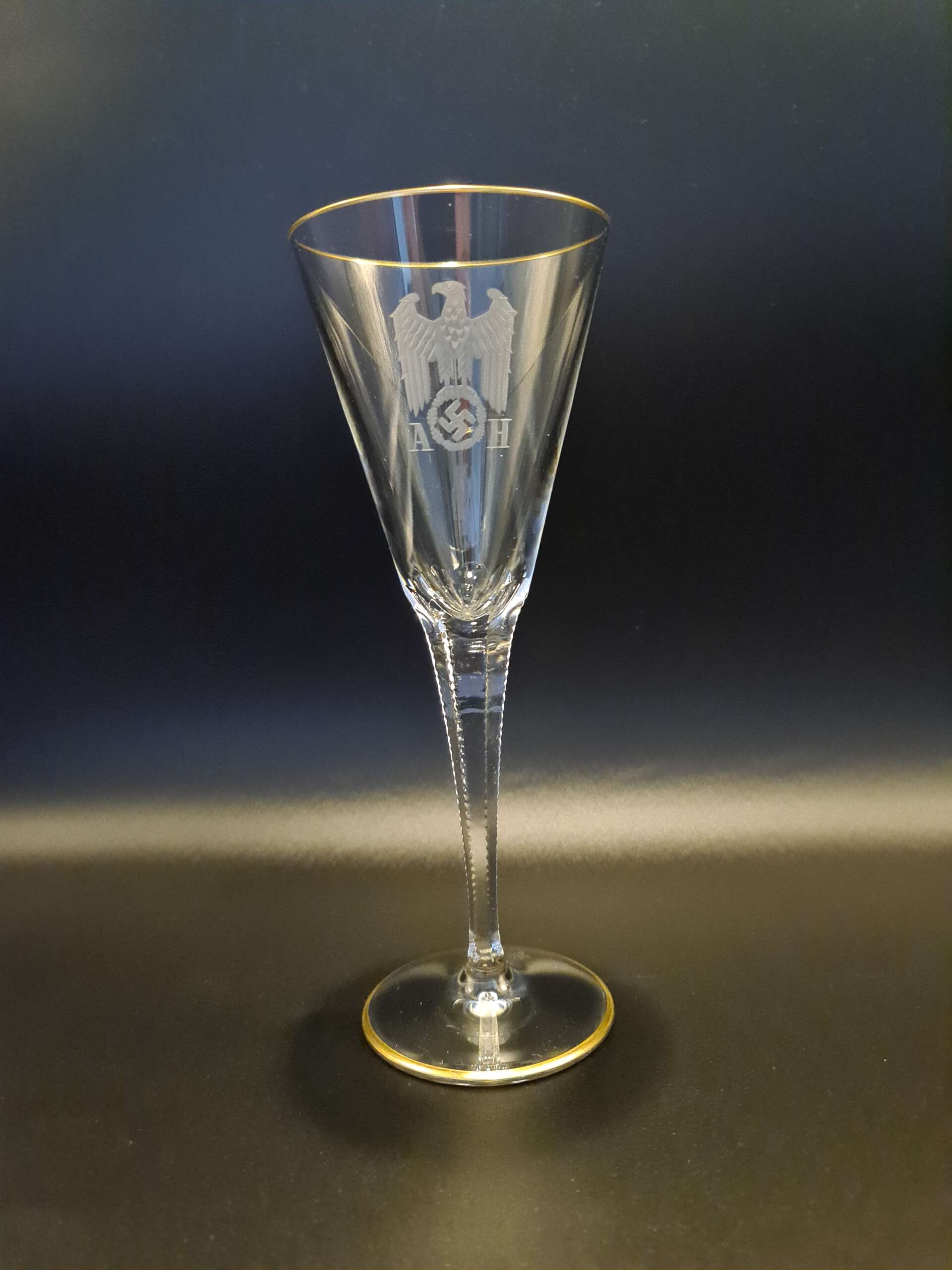 Lead Crystal Champagne Glass from Adolf Hitler’s Personal Table Service at The Berghof - Image 3