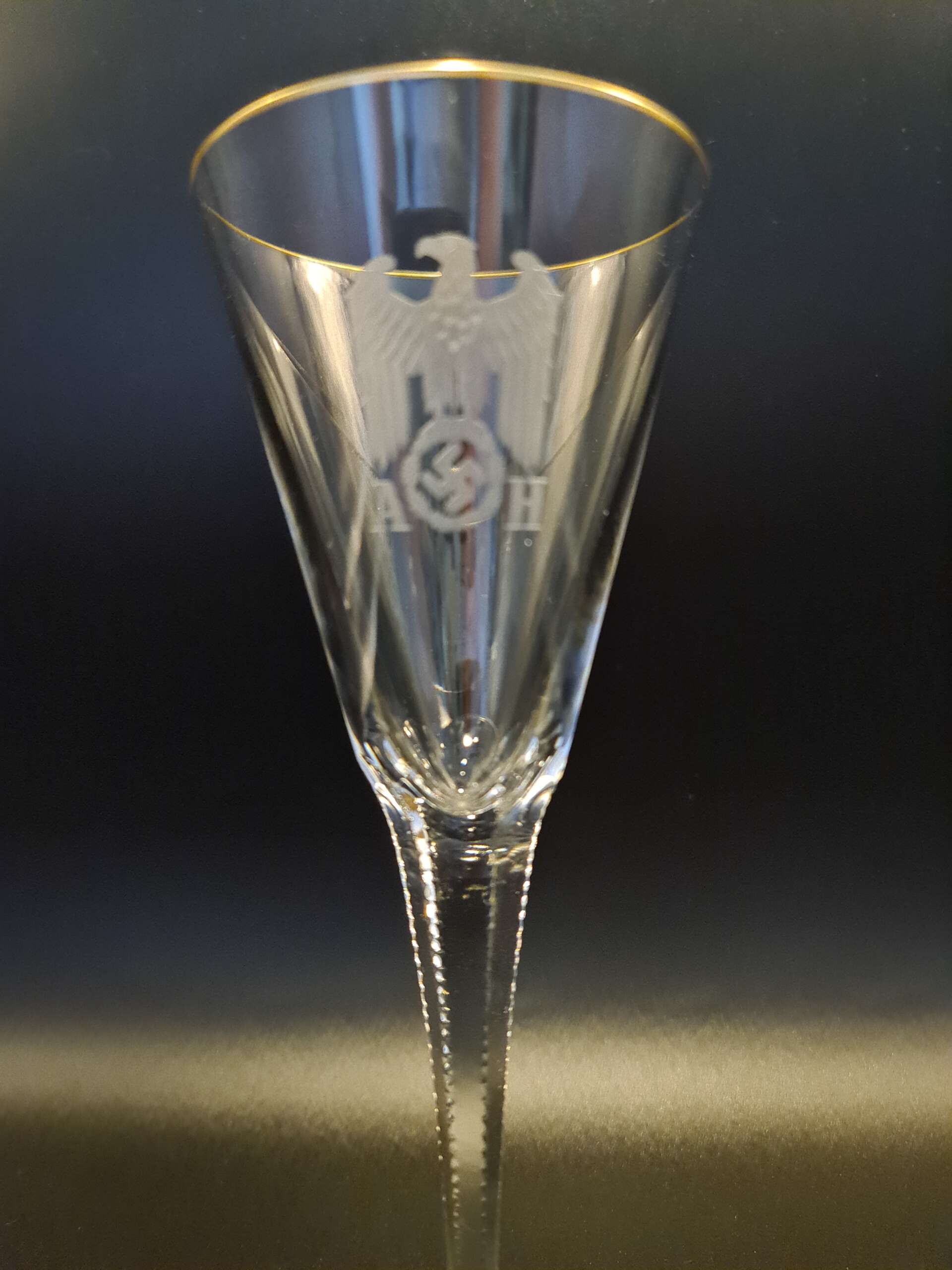 Lead Crystal Champagne Glass from Adolf Hitler’s Personal Table Service at The Berghof - Image 5