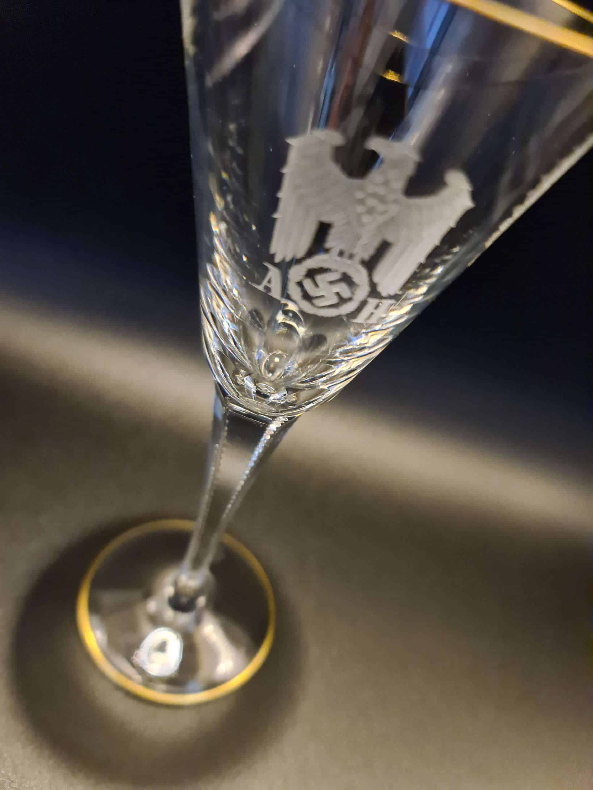 Lead Crystal Champagne Glass from Adolf Hitler’s Personal Table Service at The Berghof - Image 7