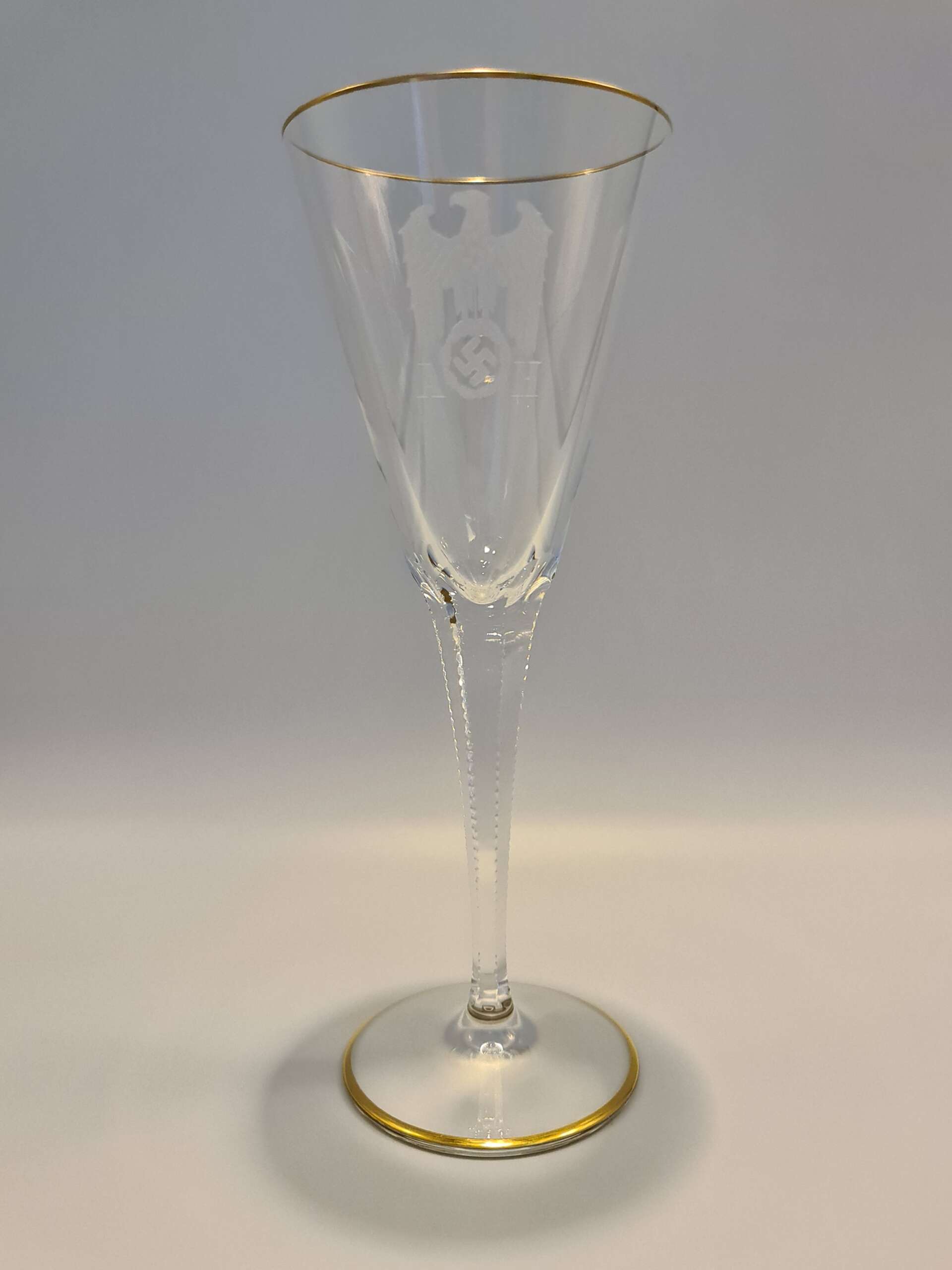 Lead Crystal Champagne Glass from Adolf Hitler’s Personal Table Service at The Berghof - Image 12