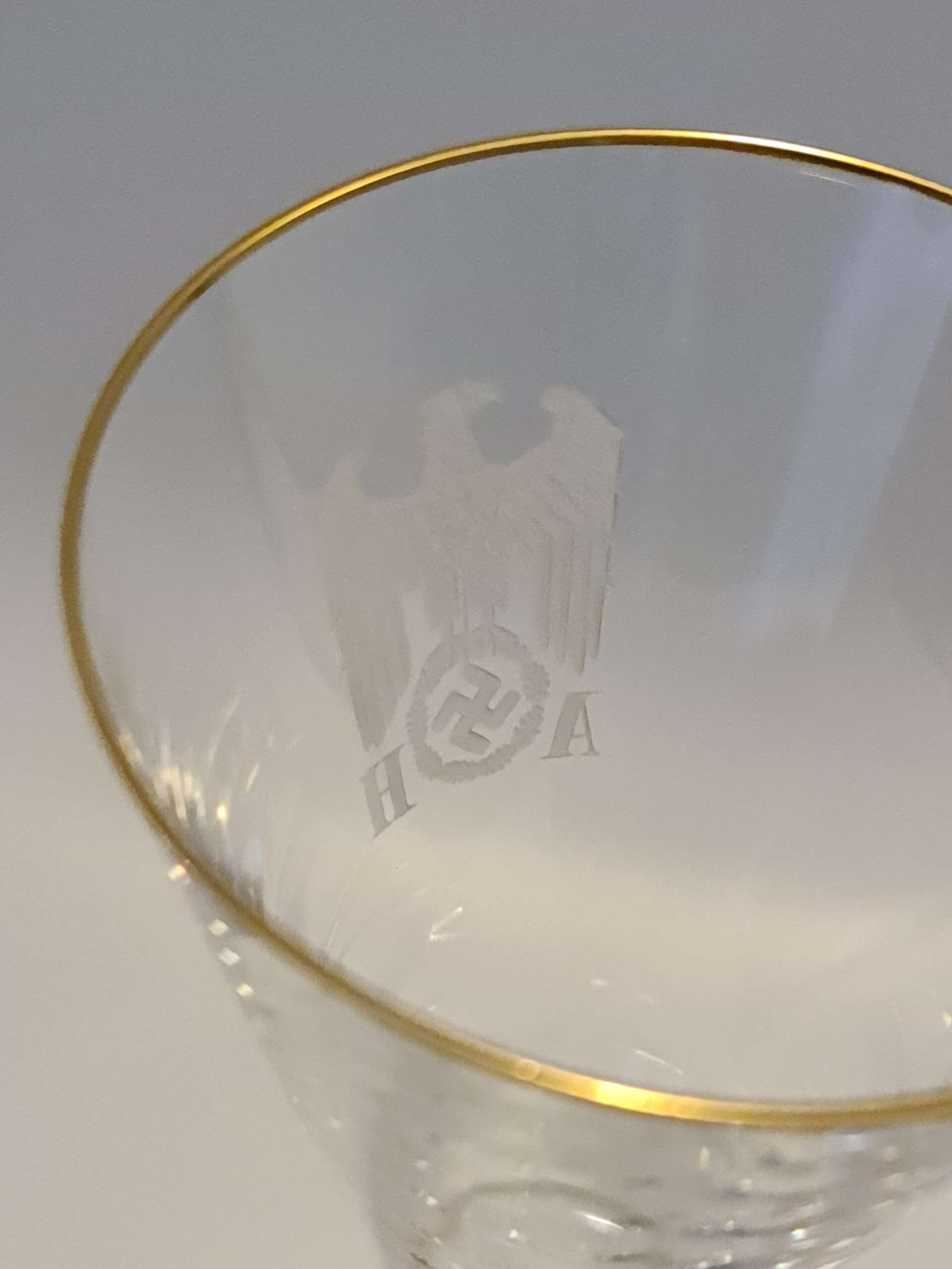 Lead Crystal Champagne Glass from Adolf Hitler’s Personal Table Service at The Berghof - Image 17