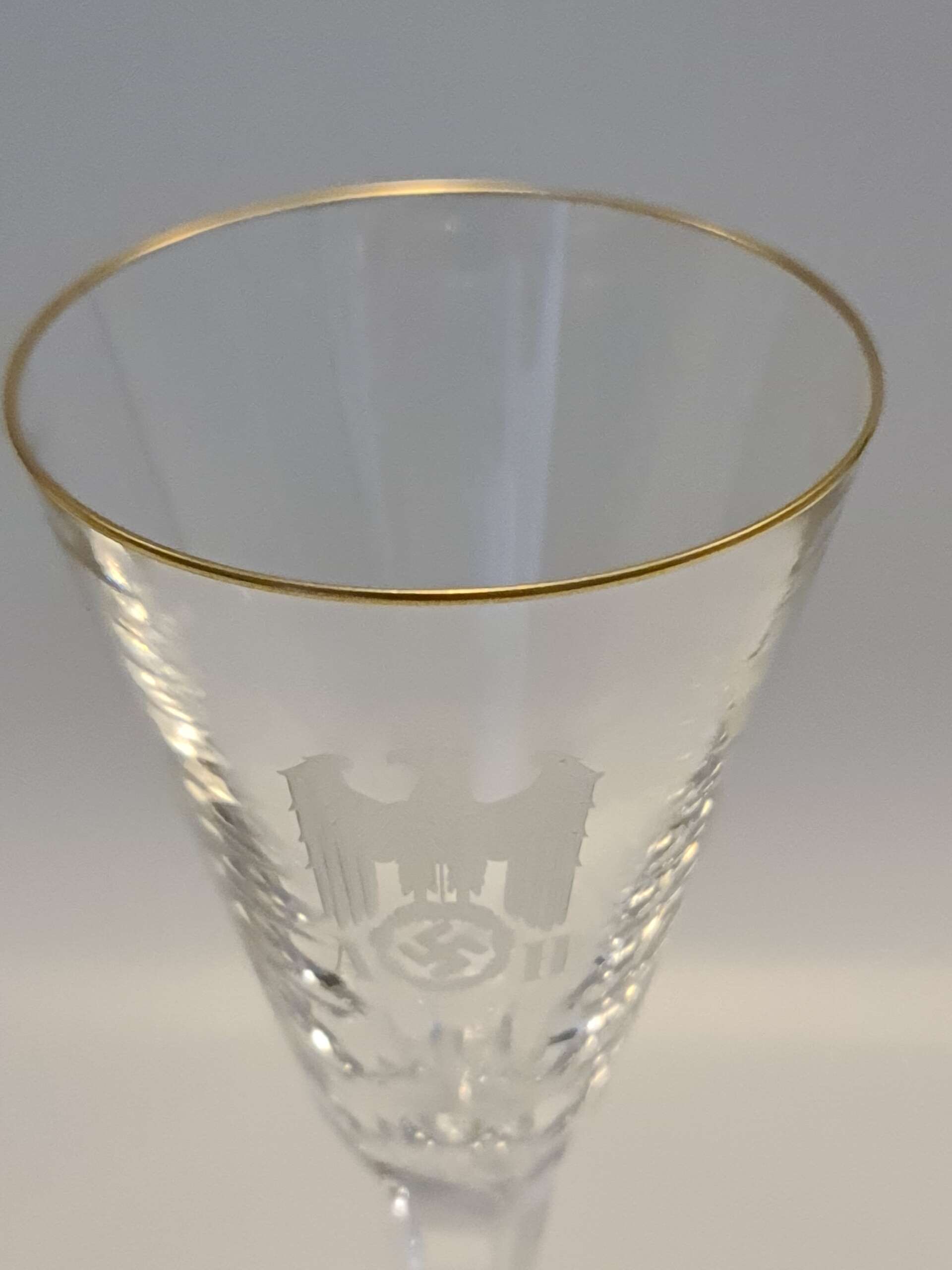 Lead Crystal Champagne Glass from Adolf Hitler’s Personal Table Service at The Berghof - Image 25