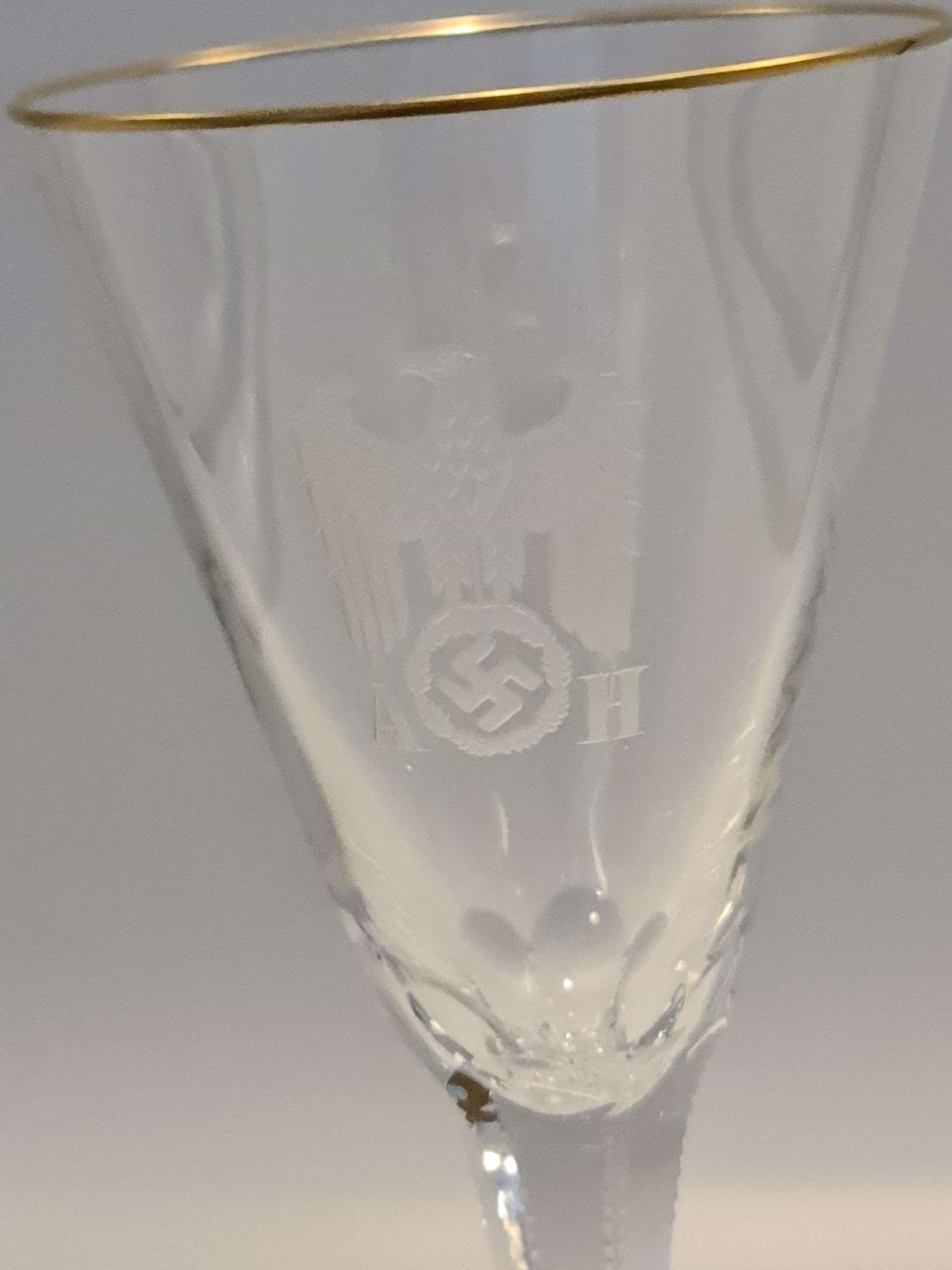 Lead Crystal Champagne Glass from Adolf Hitler’s Personal Table Service at The Berghof - Image 26