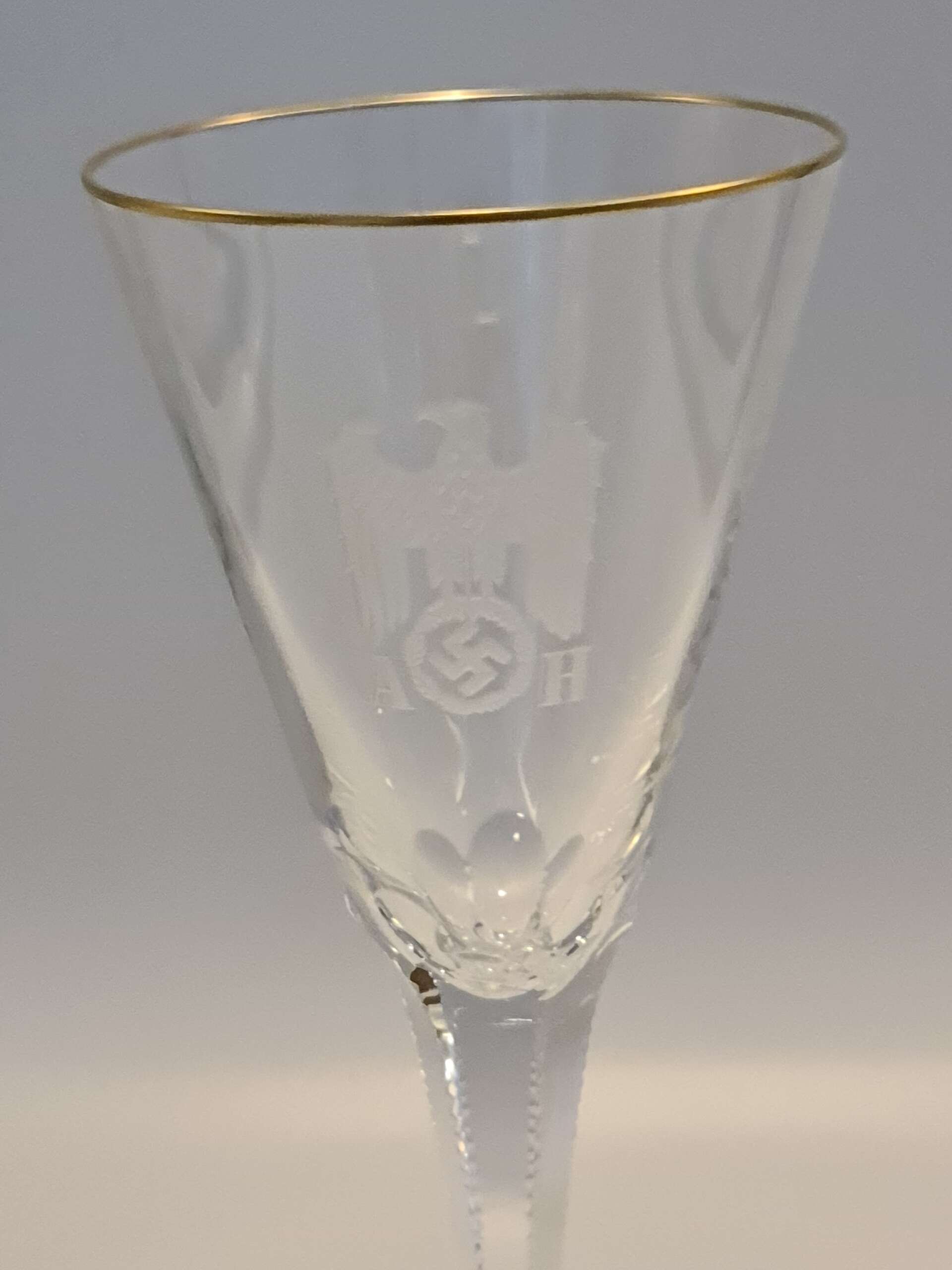 Lead Crystal Champagne Glass from Adolf Hitler’s Personal Table Service at The Berghof - Image 27