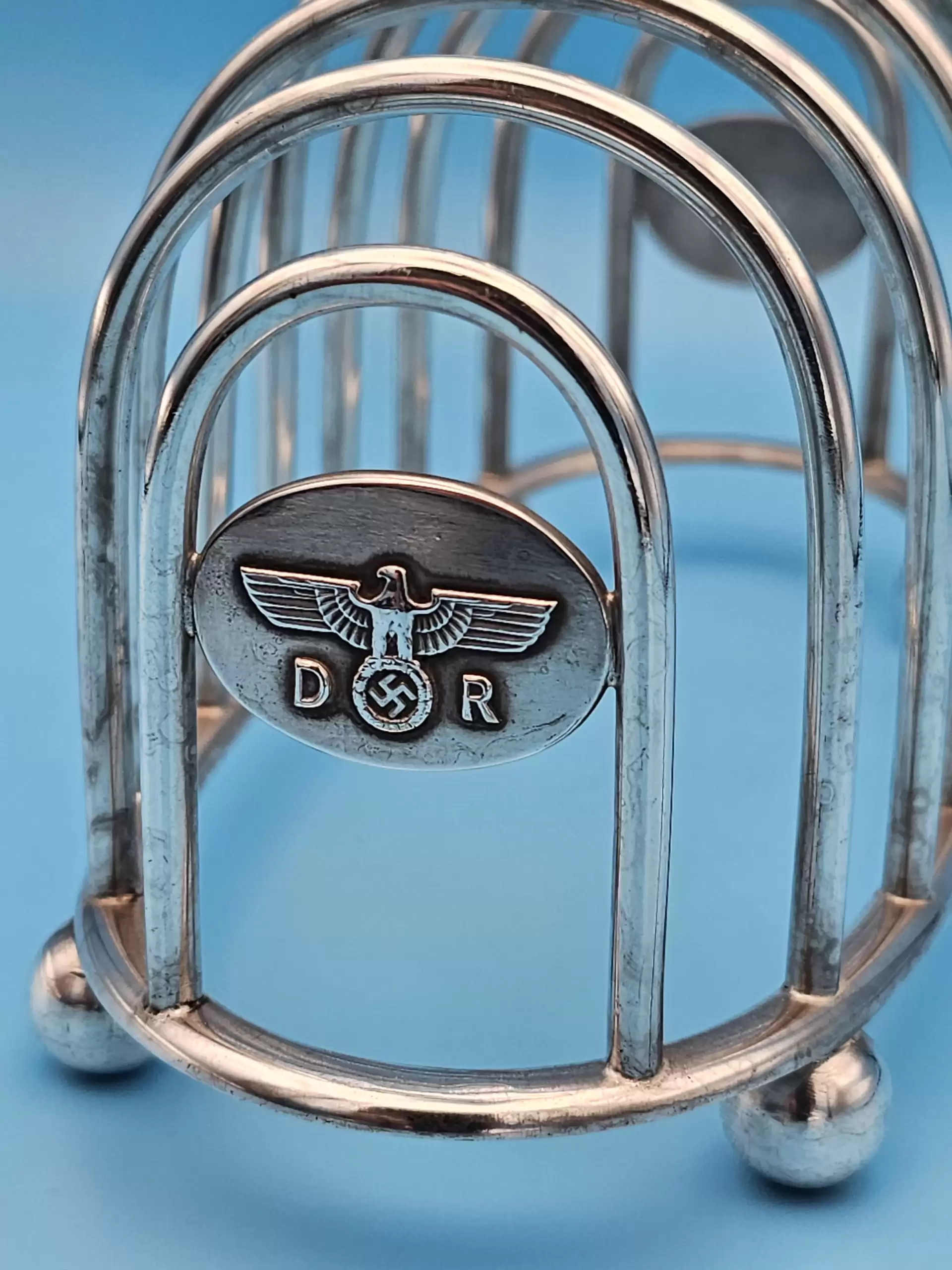 Deutsche Reichsbahn, Silver Toast Rack from Hermann Göring’s Dining Wagon 10 ‘243’ - Image 3