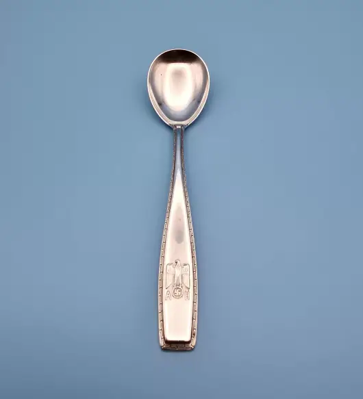 Adolf Hitler Solid Silver Formal Honey/Sugar Spoon from The Führerbau, with provenance
