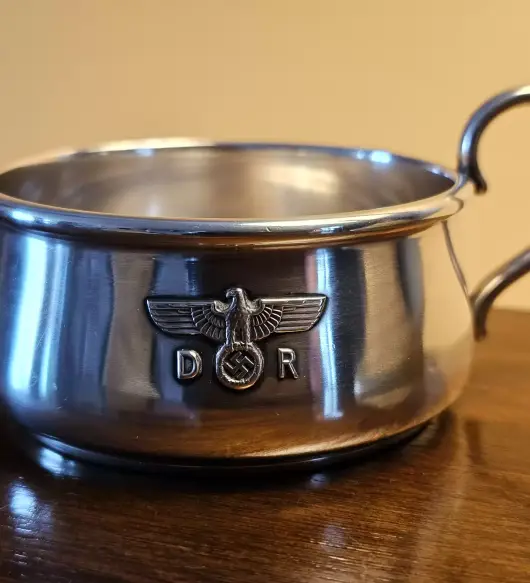 Bruckmann Silver ‘ALPAKA’ Ragout-Fin Cup Holder (Ragoutphaennchen) from Adolf Hitler`s Dining Wagon 10 ‘242’ on the Führersonderzug