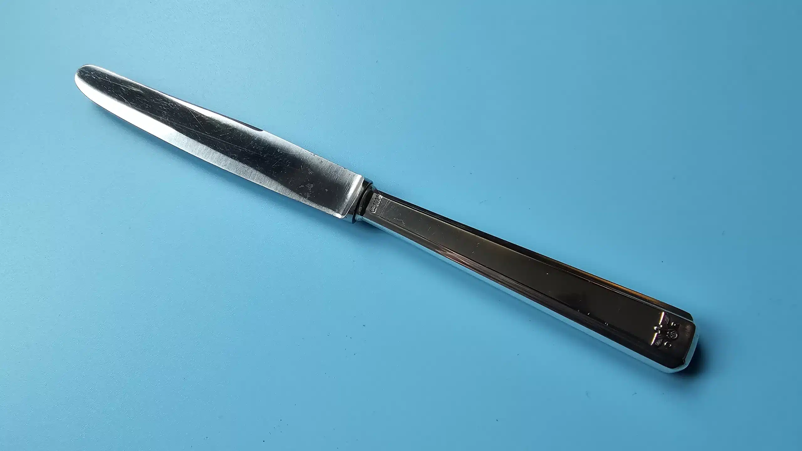 Bruckmann & Sohne Silver Fruit/Dessert Knife from Adolf Hitler`s First Dining Wagon 10 ‘242’