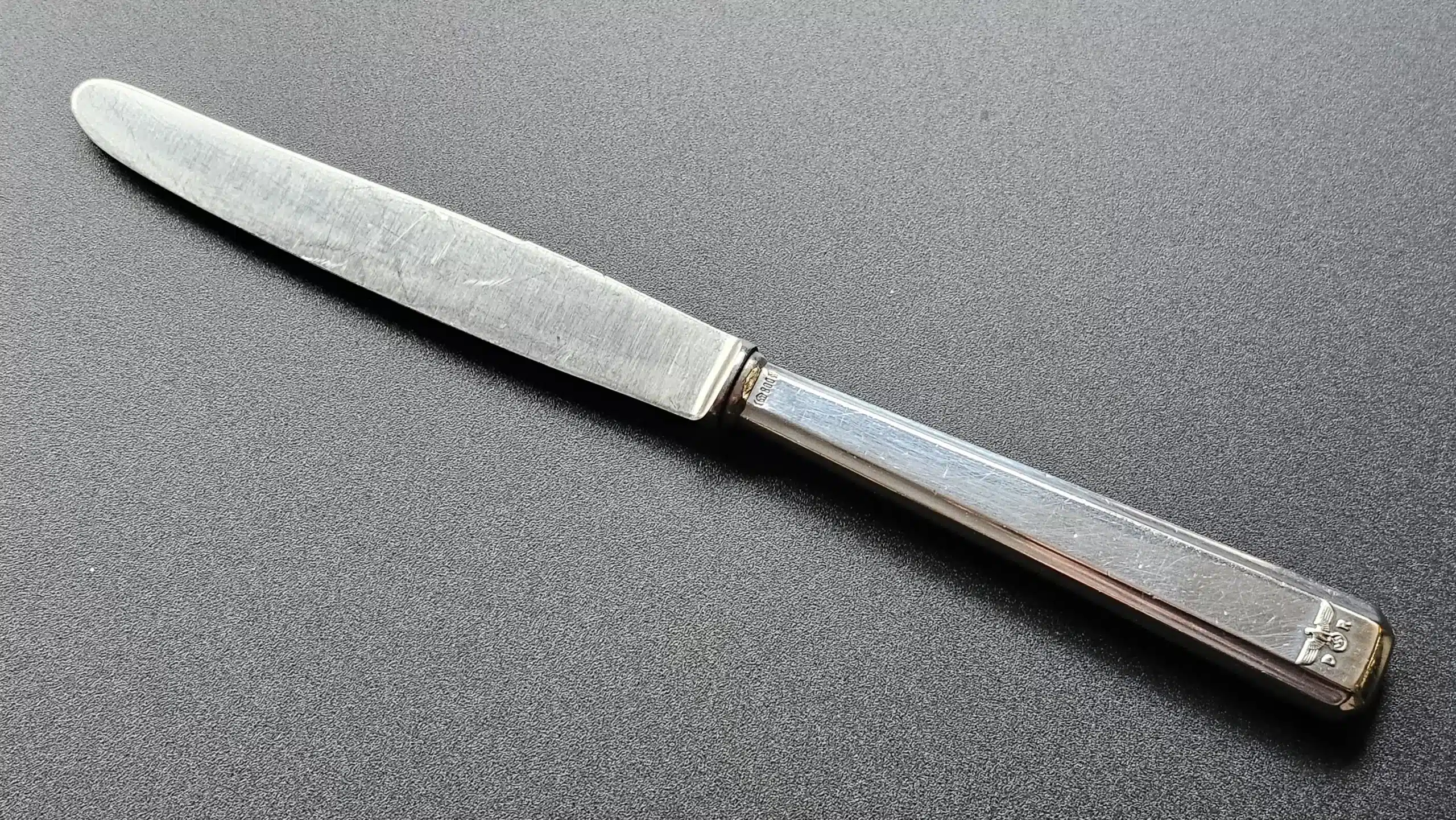 Bruckmann & Sohne Silver Fruit/Dessert Knife from Adolf Hitler`s First Dining Wagon 10 ‘242’ (#2) - Image 3