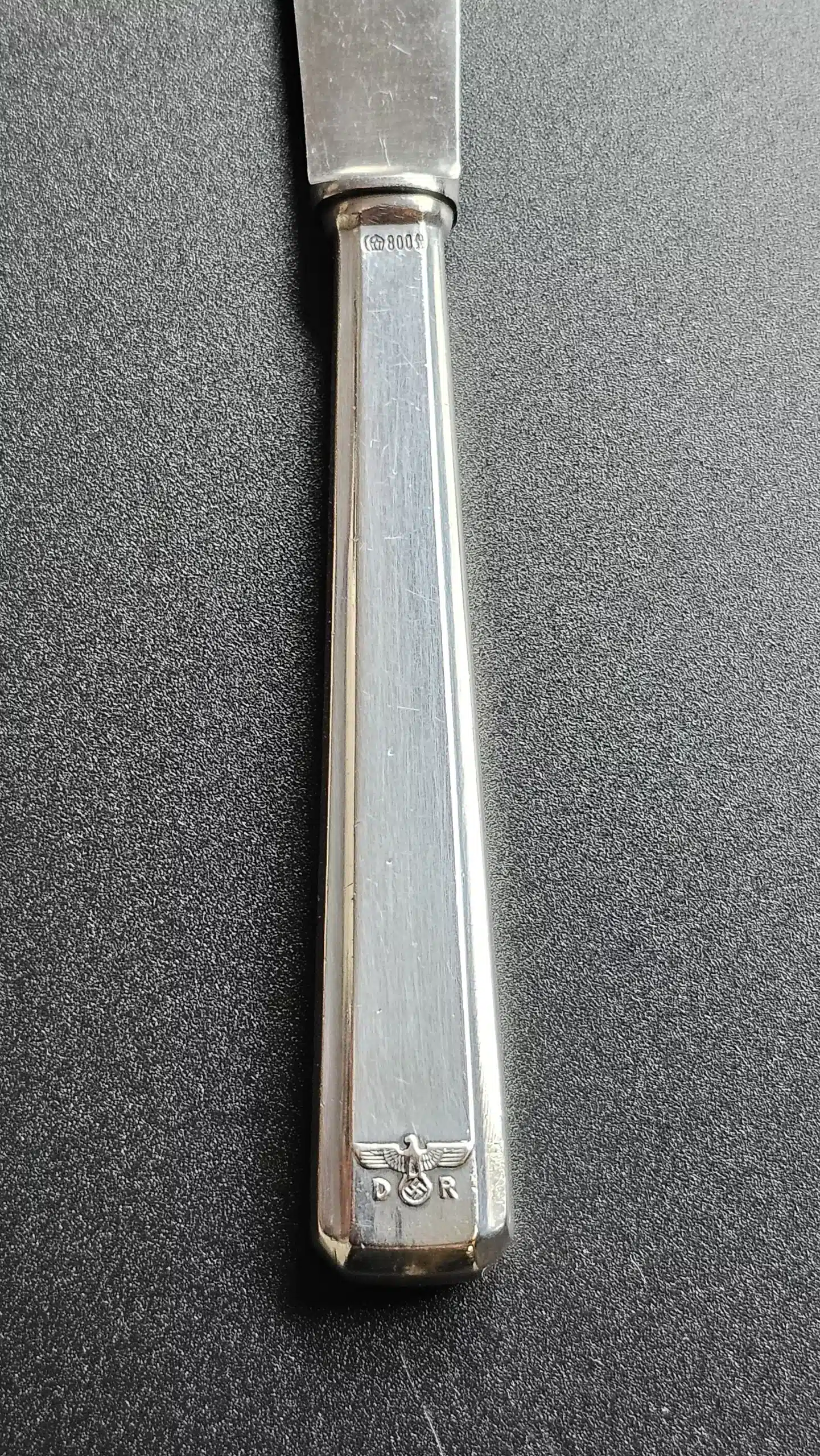 Bruckmann & Sohne Silver Fruit/Dessert Knife from Adolf Hitler`s First Dining Wagon 10 ‘242’ (#2) - Image 4