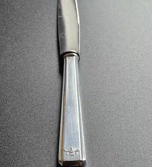 Bruckmann & Sohne Silver Fruit/Dessert Knife from Adolf Hitler`s First Dining Wagon 10 ‘242’ (#2)