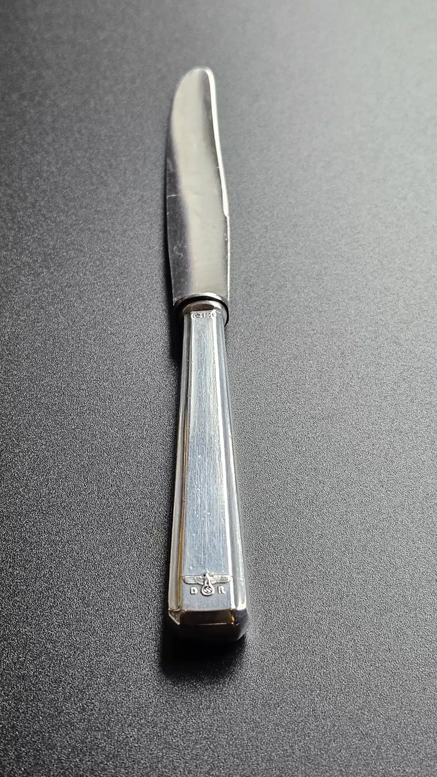 Bruckmann & Sohne Silver Fruit/Dessert Knife from Adolf Hitler`s First Dining Wagon 10 ‘242’ (#2)