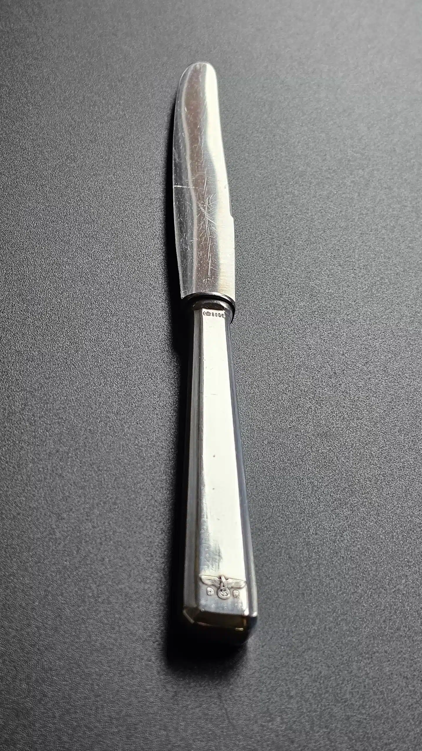 Bruckmann & Sohne Silver Fruit/Dessert Knife from Adolf Hitler`s First Dining Wagon 10 ‘242’ (#2) - Image 6