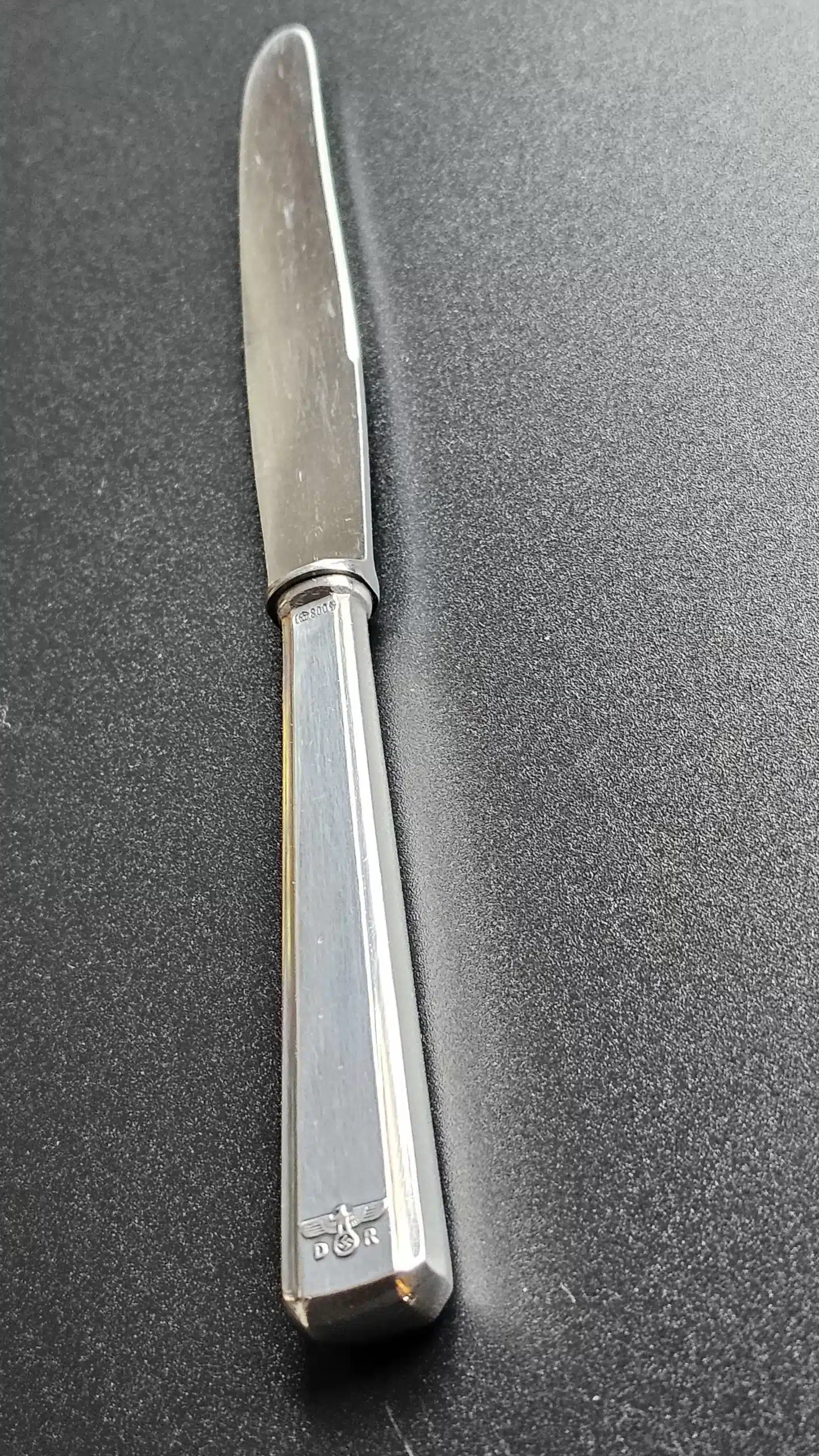 Bruckmann & Sohne Silver Fruit/Dessert Knife from Adolf Hitler`s First Dining Wagon 10 ‘242’ (#2) - Image 7
