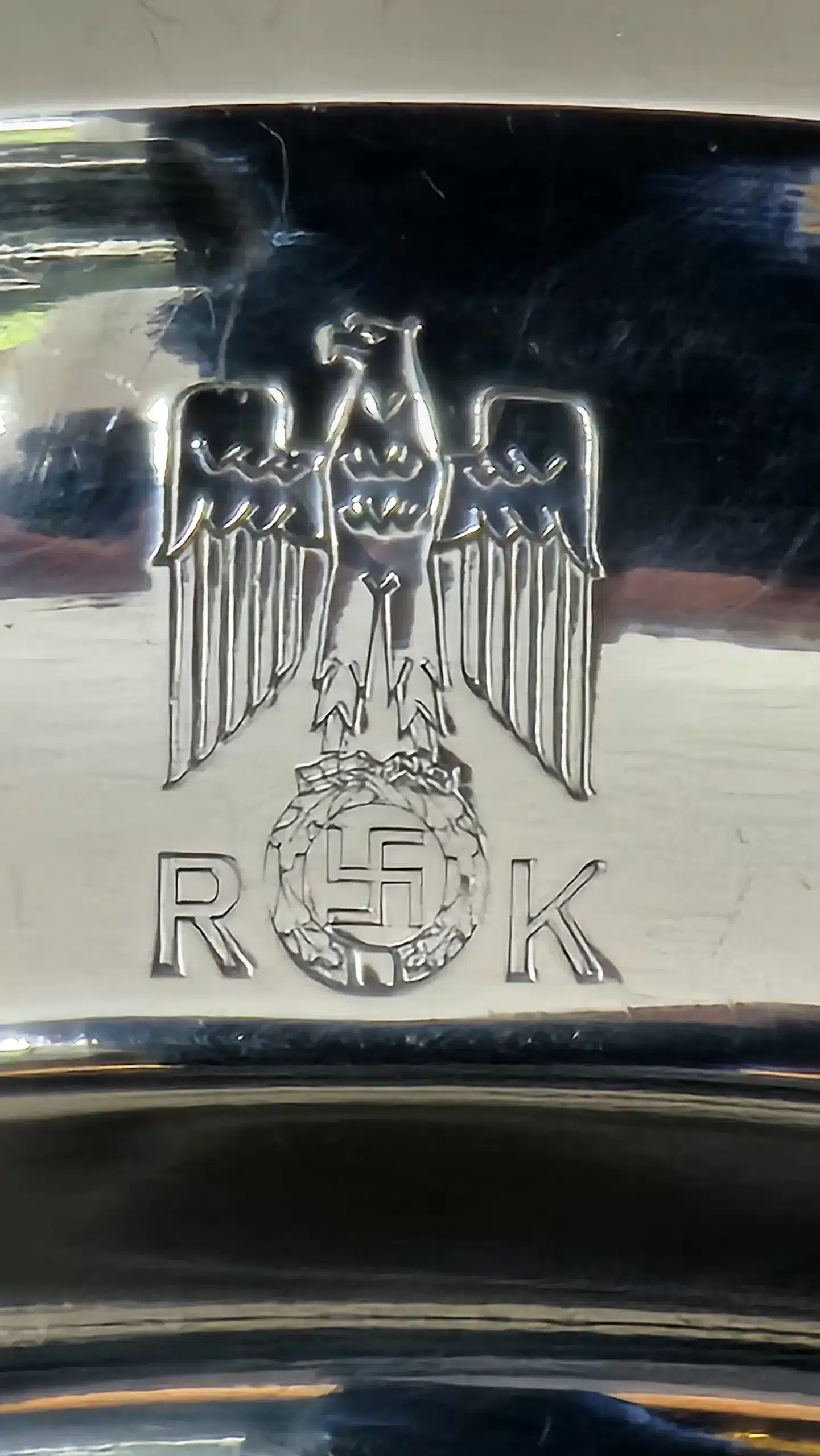 Large, heavy, Round Serving Tray from the New Reich Chancellery