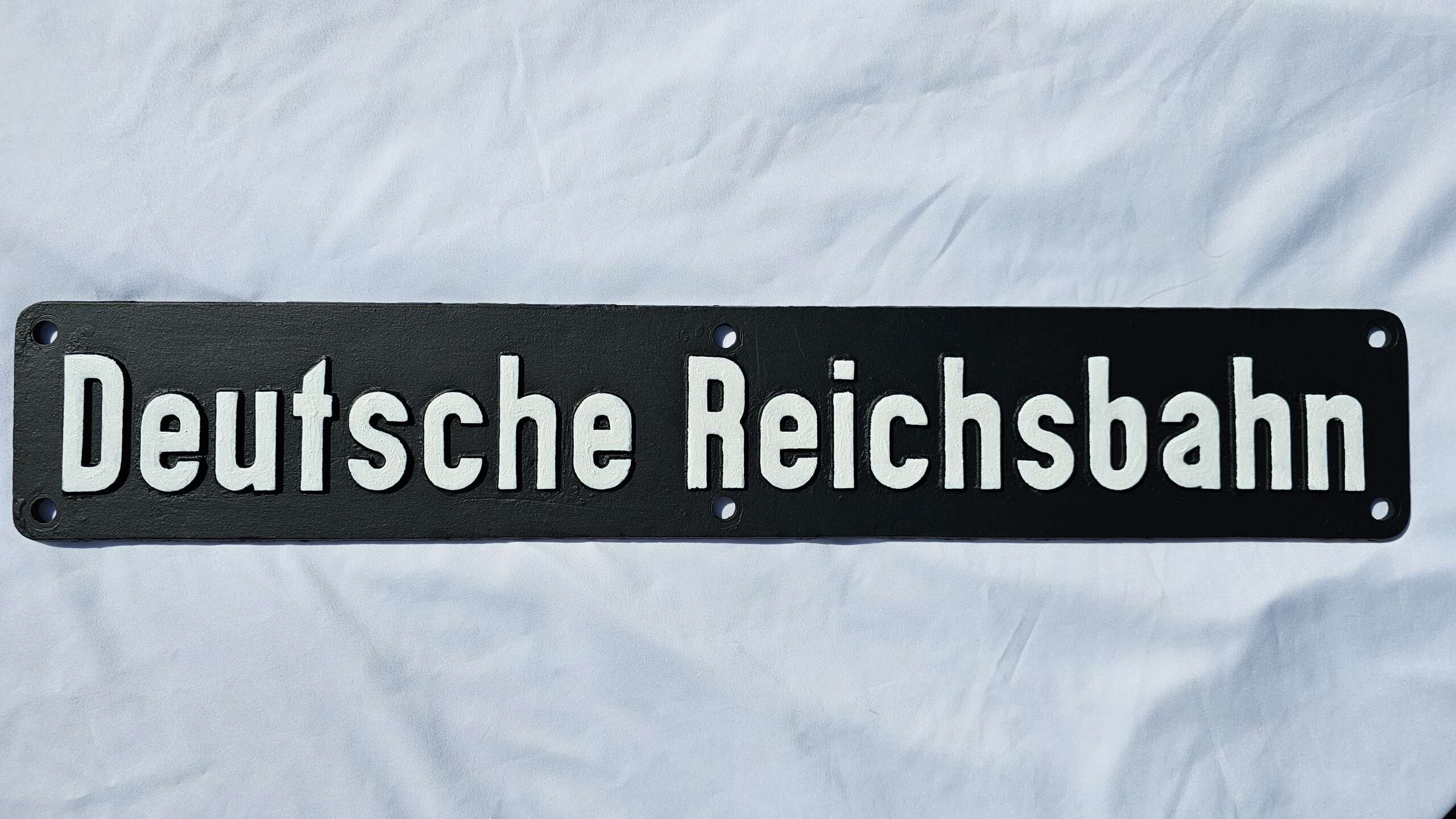 Original Third Reich Deutsche Reichsbahn Train Engine Plaque - Image 3