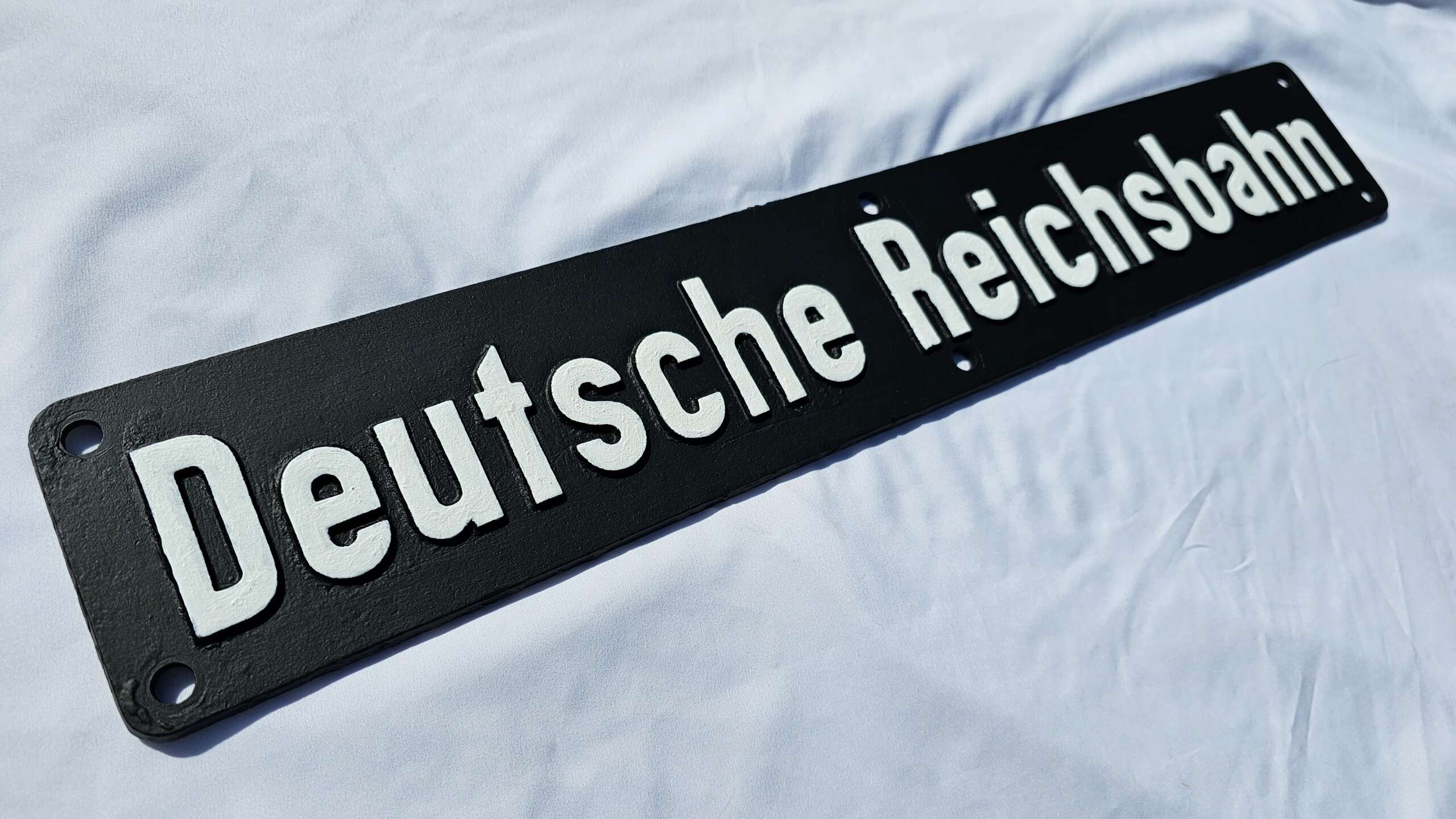 Original Third Reich Deutsche Reichsbahn Train Engine Plaque - Image 4