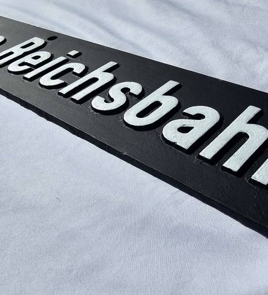 Original Third Reich Deutsche Reichsbahn Train Engine Plaque