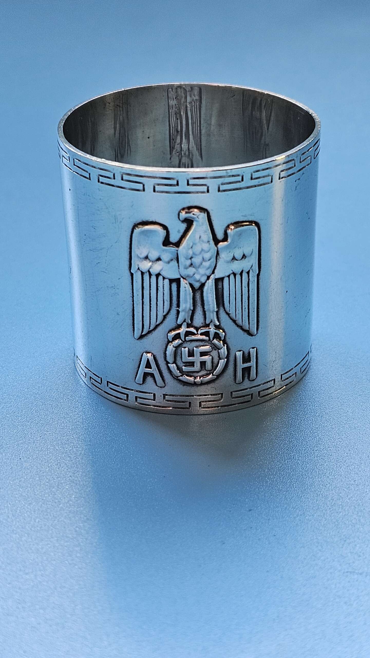 Adolf Hitler Silver Formal Napkin Ring from The Berghof, Bruckmann & Sohne ‘925’ - Image 2