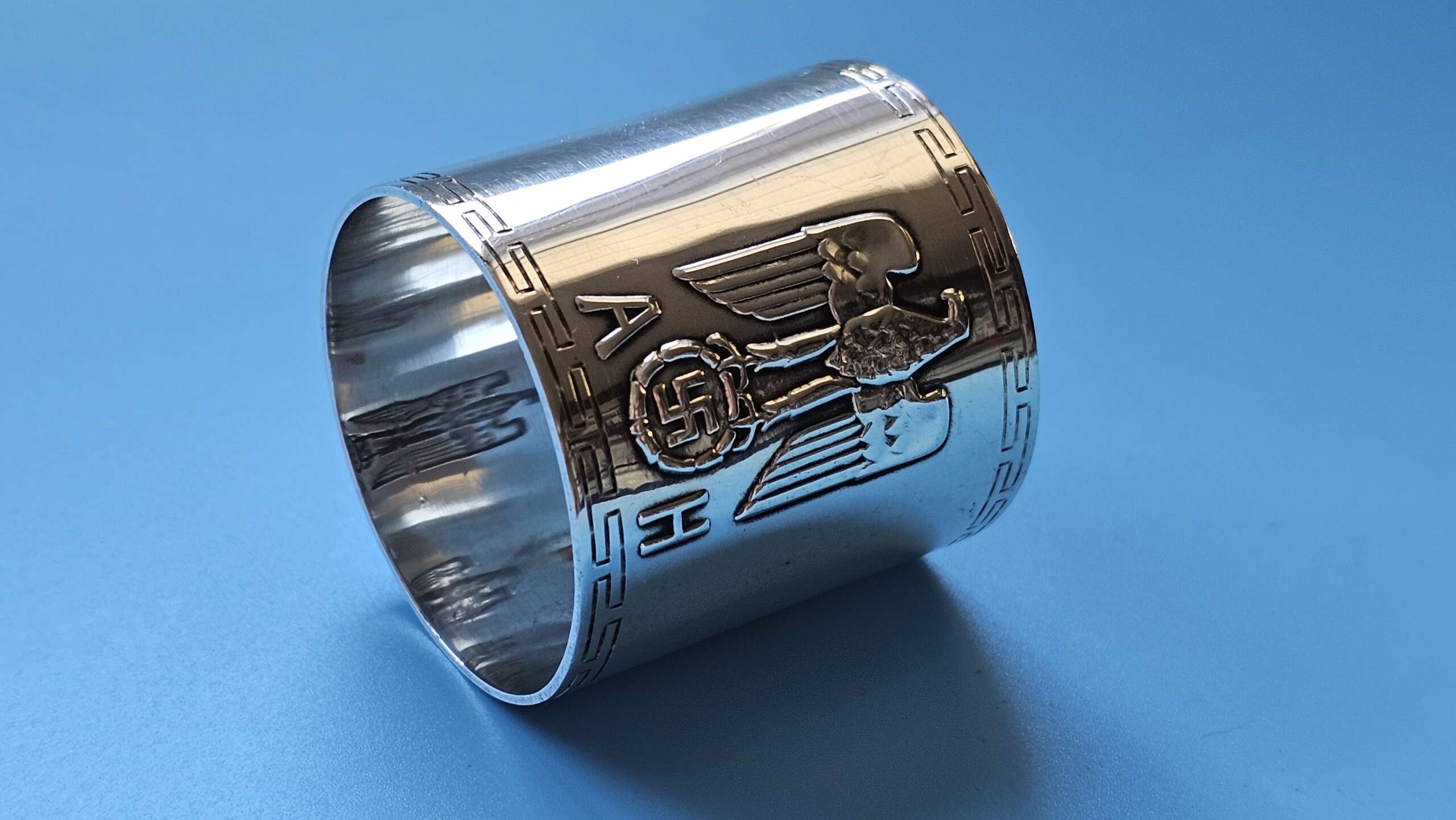 Adolf Hitler Silver Formal Napkin Ring from The Berghof, Bruckmann & Sohne ‘925’