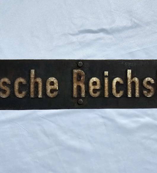 Original Third Reich Deutsche Reichsbahn Train Engine Plaque #2