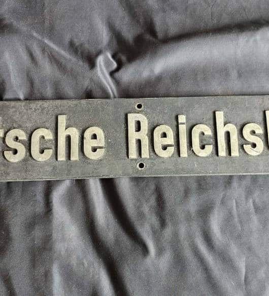 Original Third Reich Deutsche Reichsbahn Train Engine Plaque