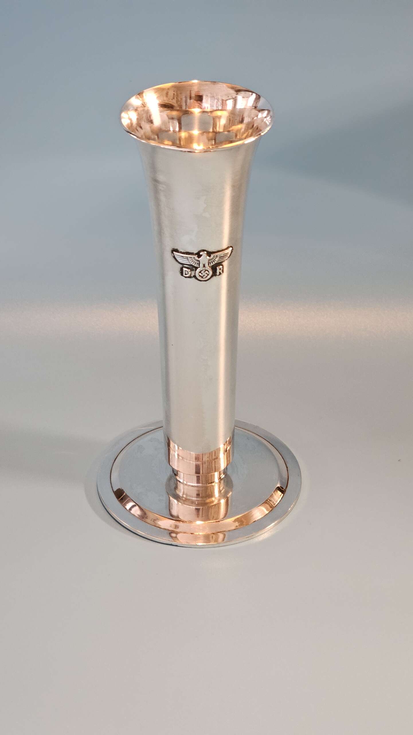 Bruckmann & Sohne Solid Silver Stem Vase from Hermann Göring’s Family Wagon 10 ‘205’ - Image 2