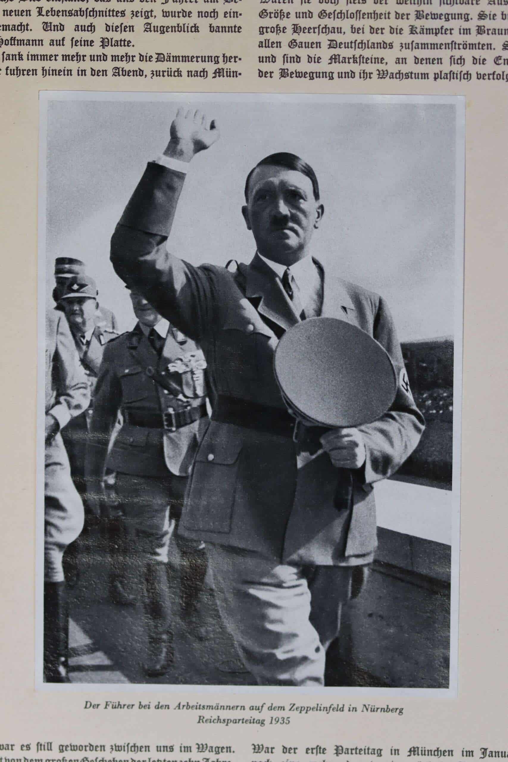 Adolf Hitler Cigarette Card Photo Book with Rare Original Dust Jacket. - Image 26